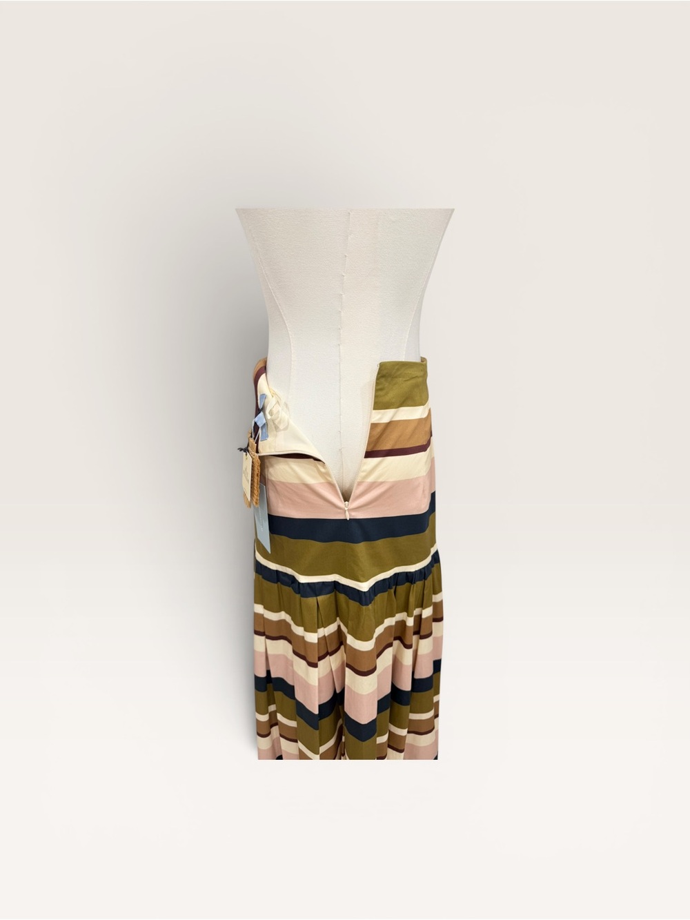 Antonio Melani x Style Bungalow The Town Sateen Stripe A Line Midi Skirt NWT - Picture 10 of 16